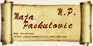 Maja Paskulović vizit kartica